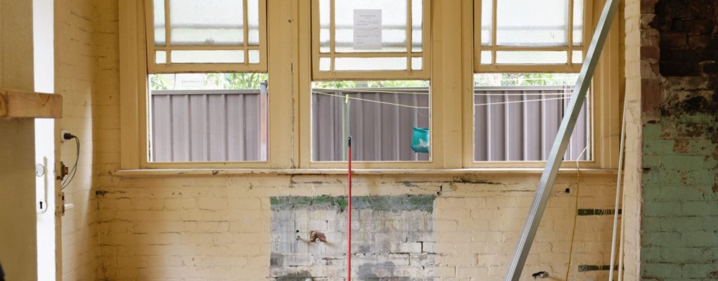 Inside of a building being renovated