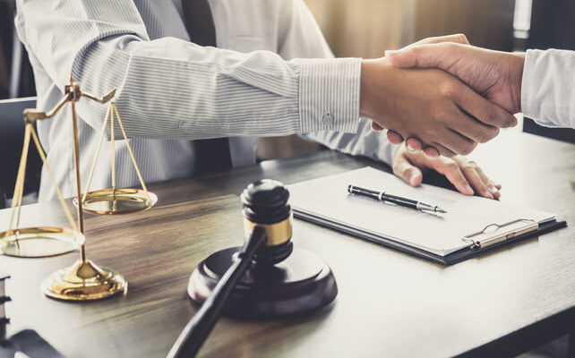 Two people shaking hands