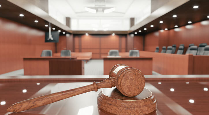 Inside of a courthouse