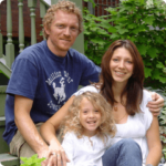 Julie with her daughter and partner